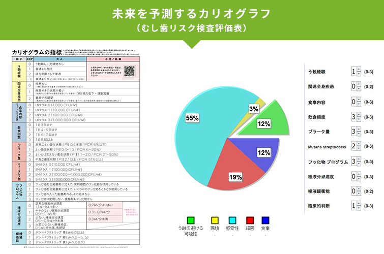 むし歯リスク検査評価表